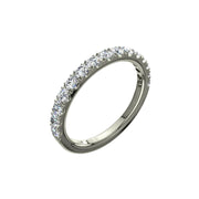 Demi-alliance 15 diamants naturels ronds 0.60 carat or blanc Gabriela